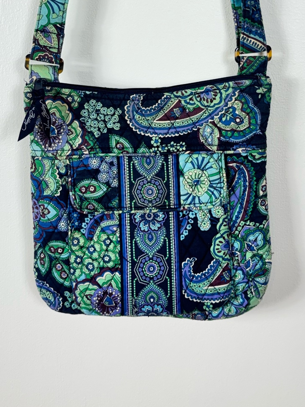 Vera Bradley Bag Blue Rhapsody Crossbody Purse Floral Quilted Bohemian Retired - Picture 5 of 6